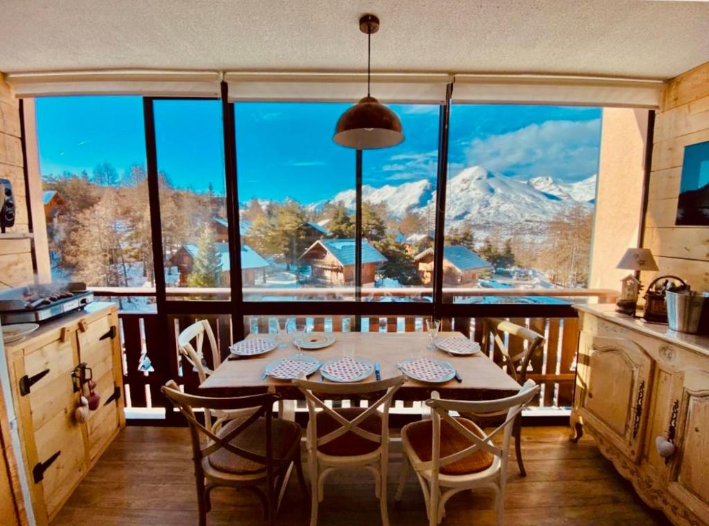 Appart 5pers joue du loup pied de pistes vue top
