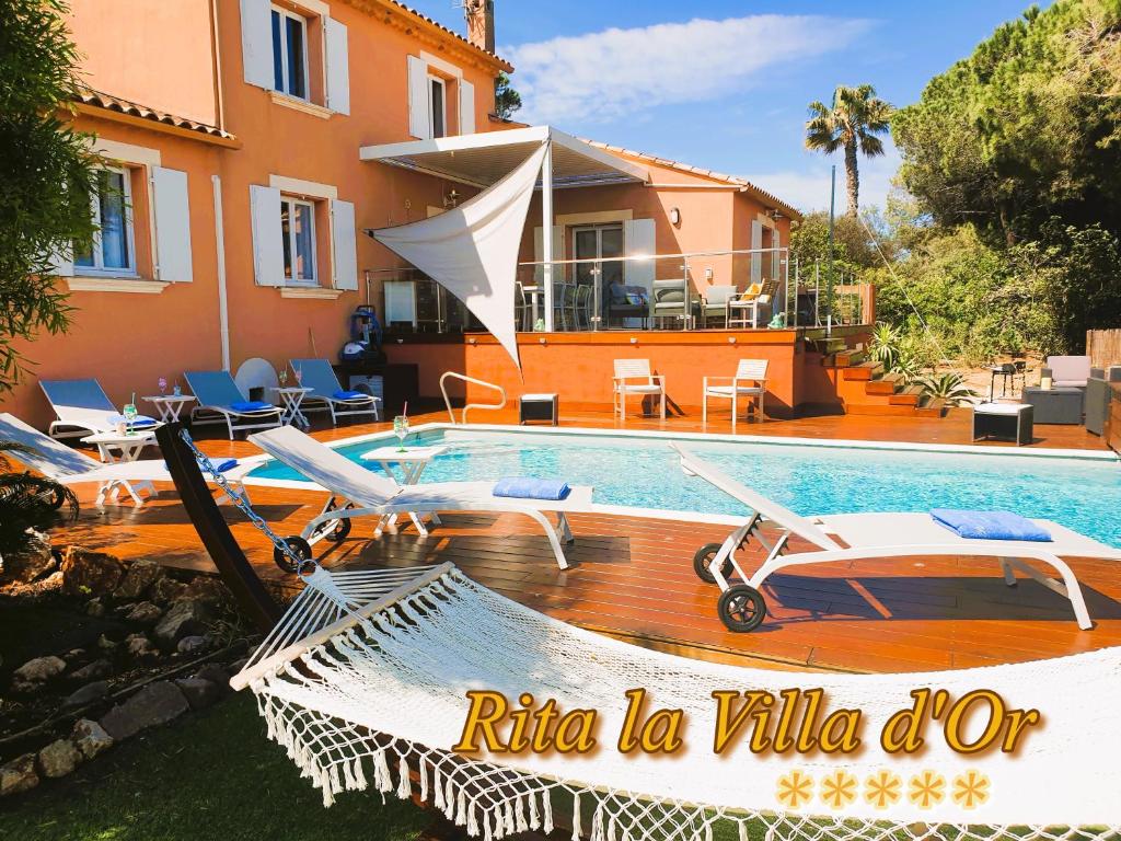 Superbe Villa 5étoiles Presqu'Île de Giens Rita la Villa d'Or vue mer piscine