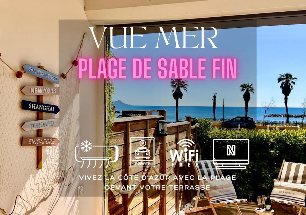Studio Eclat Marine- Vue Mer - Parking-Clim-Plage à 20 mètres - CapitalChic Services Saint-Aygulf